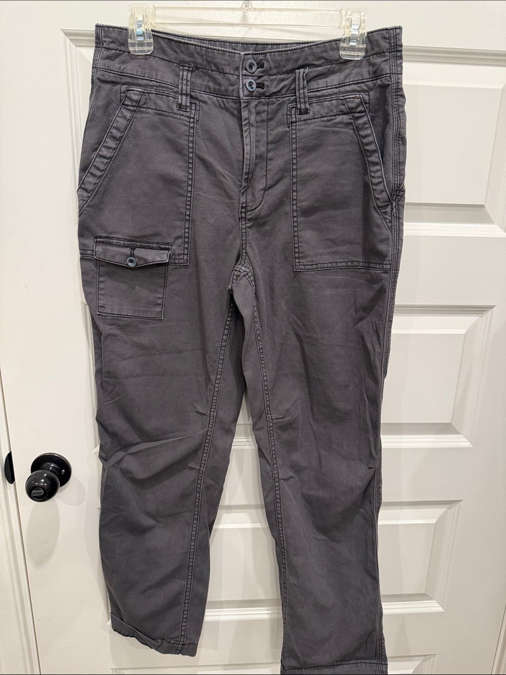 Gray Utility Cargo Pants